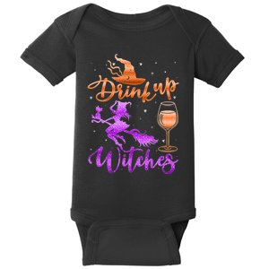 Halloween Drink Up Witches Costumes Wine Lovers Hallowine Baby Bodysuit