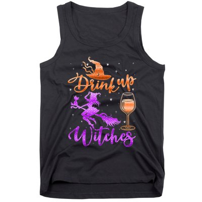 Halloween Drink Up Witches Costumes Wine Lovers Hallowine Tank Top