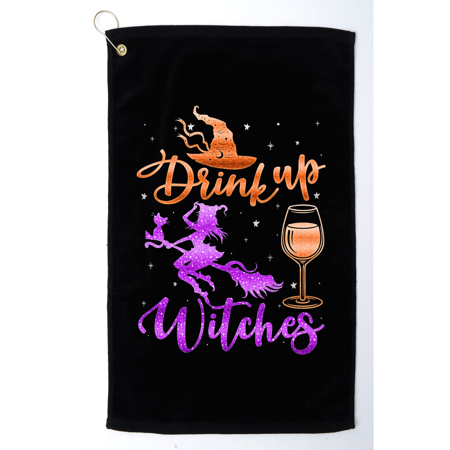 Halloween Drink Up Witches Costumes Wine Lovers Hallowine Golf Towel