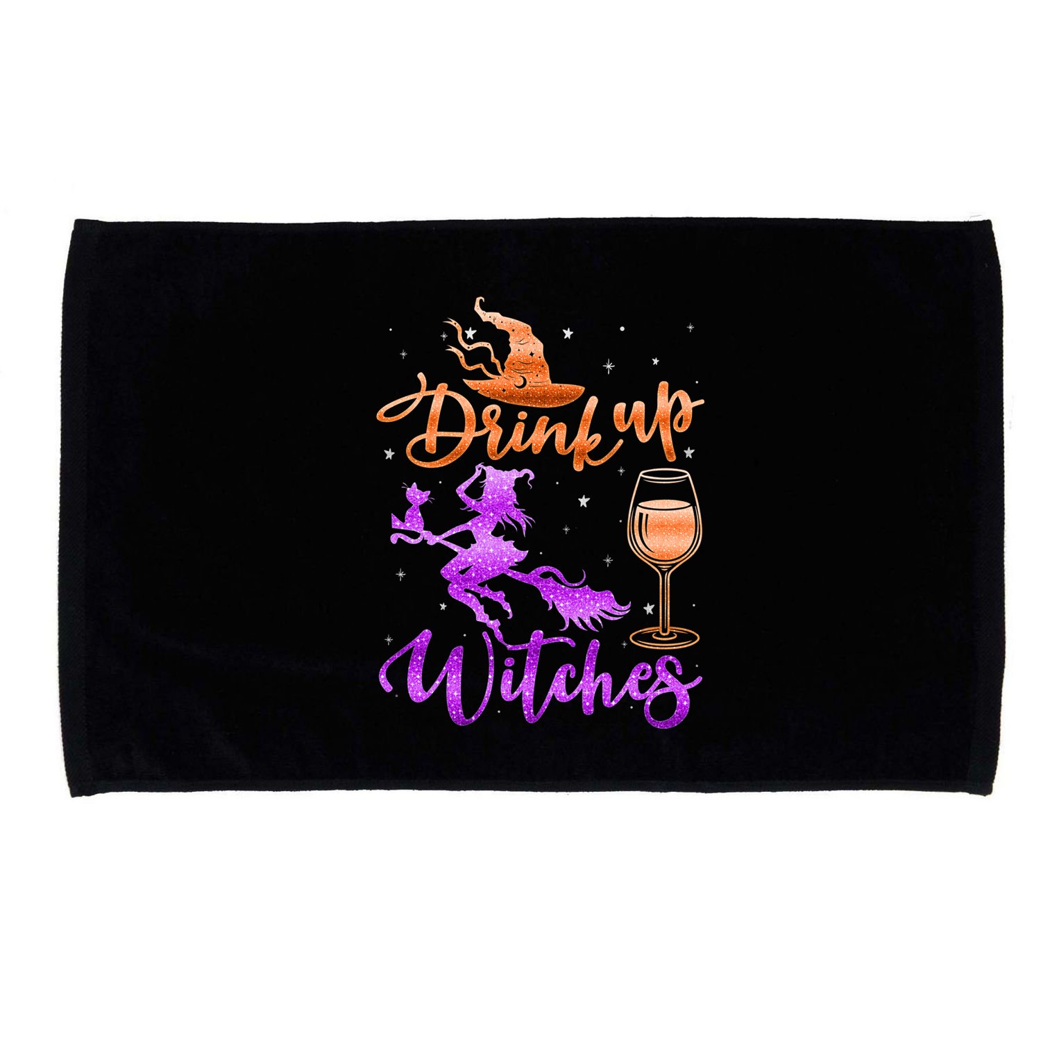 Halloween Drink Up Witches Costumes Wine Lovers Hallowine Microfiber Hand Towel