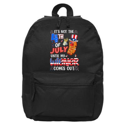 Hot Dog Until My Wiener Comes Out Funny Hot Dog 4Th Of July 16 in Basic Backpack