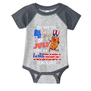 Hot Dog Until My Wiener Comes Out Funny Hot Dog 4Th Of July Infant Baby Jersey Bodysuit