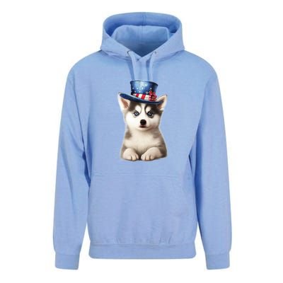 Husky Dog USA Flag Cute Husky Puppy Hat Huskies Unisex Surf Hoodie