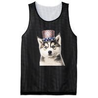 Husky Dog USA Flag Cute Husky Puppy Hat Huskies Mesh Reversible Basketball Jersey Tank