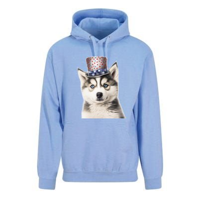 Husky Dog USA Flag Cute Husky Puppy Hat Huskies Unisex Surf Hoodie