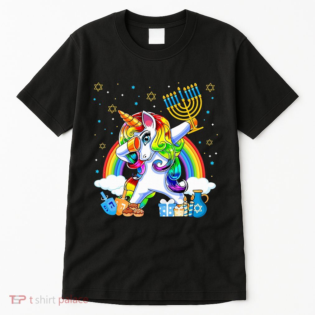 Hanukkah Dabbing Unicorn Jewnicorn Chanukah Jewish Xmas  Tall T-Shirt