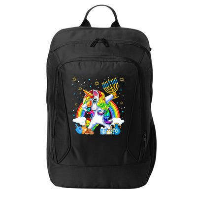 Hanukkah Dabbing Unicorn Jewnicorn Chanukah Jewish Xmas  City Backpack