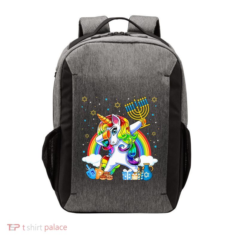 Hanukkah Dabbing Unicorn Jewnicorn Chanukah Jewish Xmas  Vector Backpack