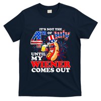Hot Dog Until My Wiener Comes Out Funny Hot Dog 4th Of July T-Shirt