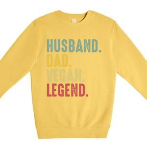 Husband Dad Vegan Legend Funny Best Father Daddy Marriage Gift Premium Crewneck Sweatshirt