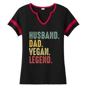 Husband Dad Vegan Legend Funny Best Father Daddy Marriage Gift Ladies Halftime Notch Neck Tee