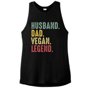 Husband Dad Vegan Legend Funny Best Father Daddy Marriage Gift Ladies PosiCharge Tri-Blend Wicking Tank