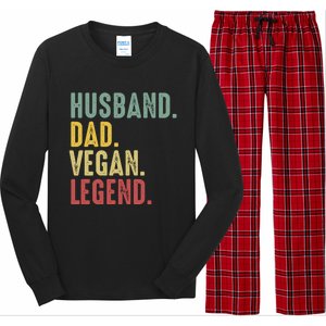 Husband Dad Vegan Legend Funny Best Father Daddy Marriage Gift Long Sleeve Pajama Set