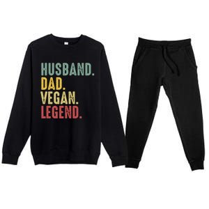 Husband Dad Vegan Legend Funny Best Father Daddy Marriage Gift Premium Crewneck Sweatsuit Set