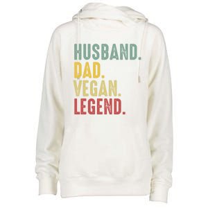 Husband Dad Vegan Legend Funny Best Father Daddy Marriage Gift Womens Funnel Neck Pullover Hood