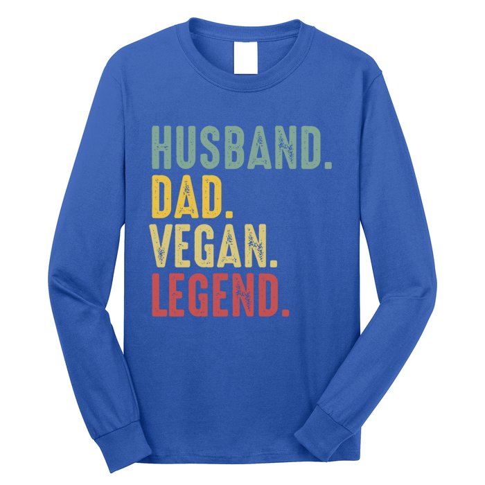 Husband Dad Vegan Legend Funny Best Father Daddy Marriage Gift Long Sleeve Shirt