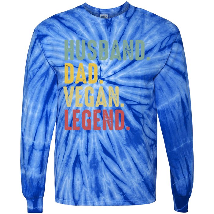 Husband Dad Vegan Legend Funny Best Father Daddy Marriage Gift Tie-Dye Long Sleeve Shirt