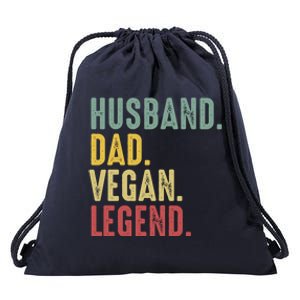 Husband Dad Vegan Legend Funny Best Father Daddy Marriage Gift Drawstring Bag