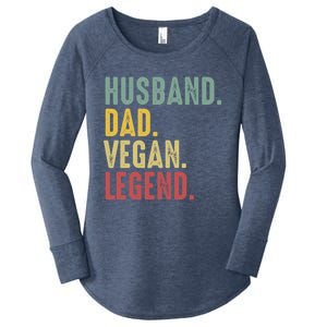 Husband Dad Vegan Legend Funny Best Father Daddy Marriage Gift Women's Perfect Tri Tunic Long Sleeve Shirt