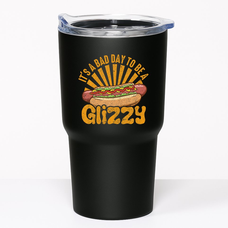 Hot Dog Vintage Funny Saying It’S A Bad Day To Be A Glizzy Tumbler