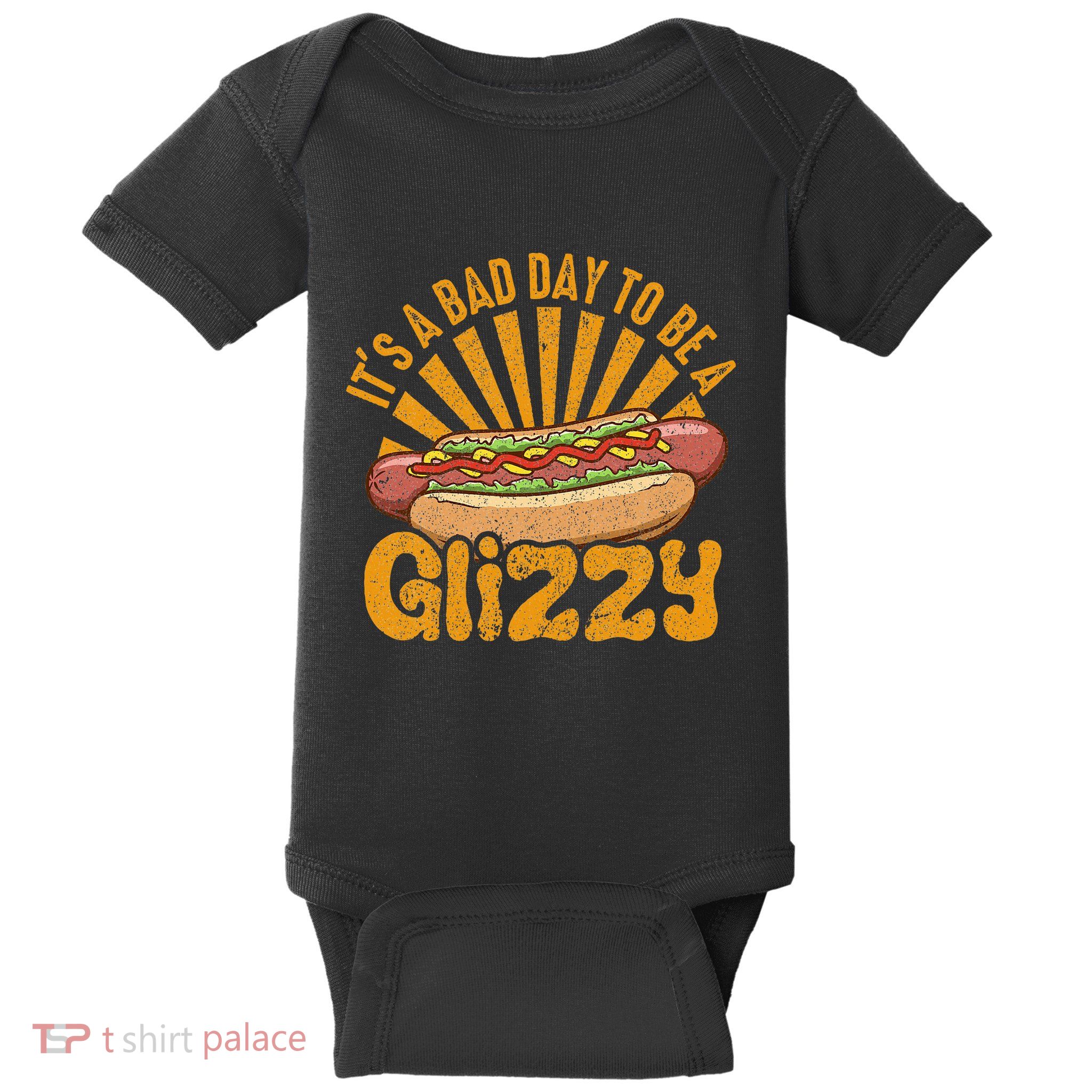 Hot Dog Vintage Funny Saying It’S A Bad Day To Be A Glizzy Baby Bodysuit