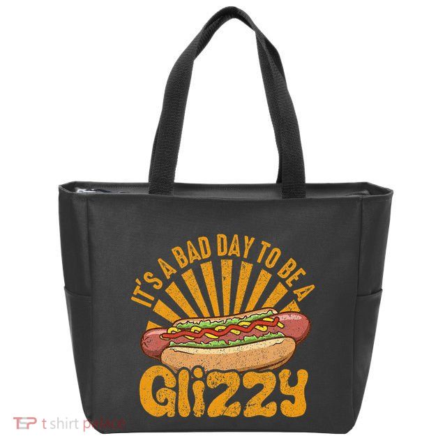 Hot Dog Vintage Funny Saying It’S A Bad Day To Be A Glizzy Zip Tote Bag