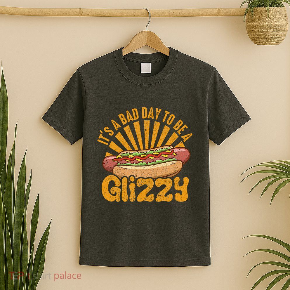 Hot Dog Vintage Funny Saying It’S A Bad Day To Be A Glizzy T-Shirt