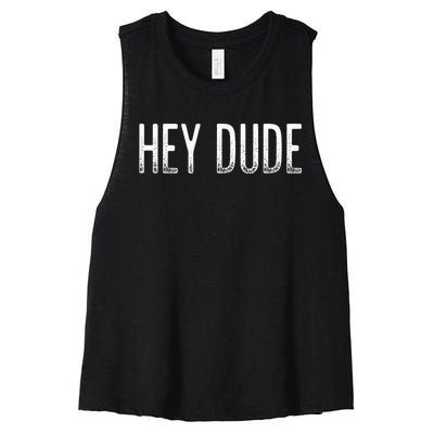 Hey Dude Vintage Style Women's Racerback Cropped Tank