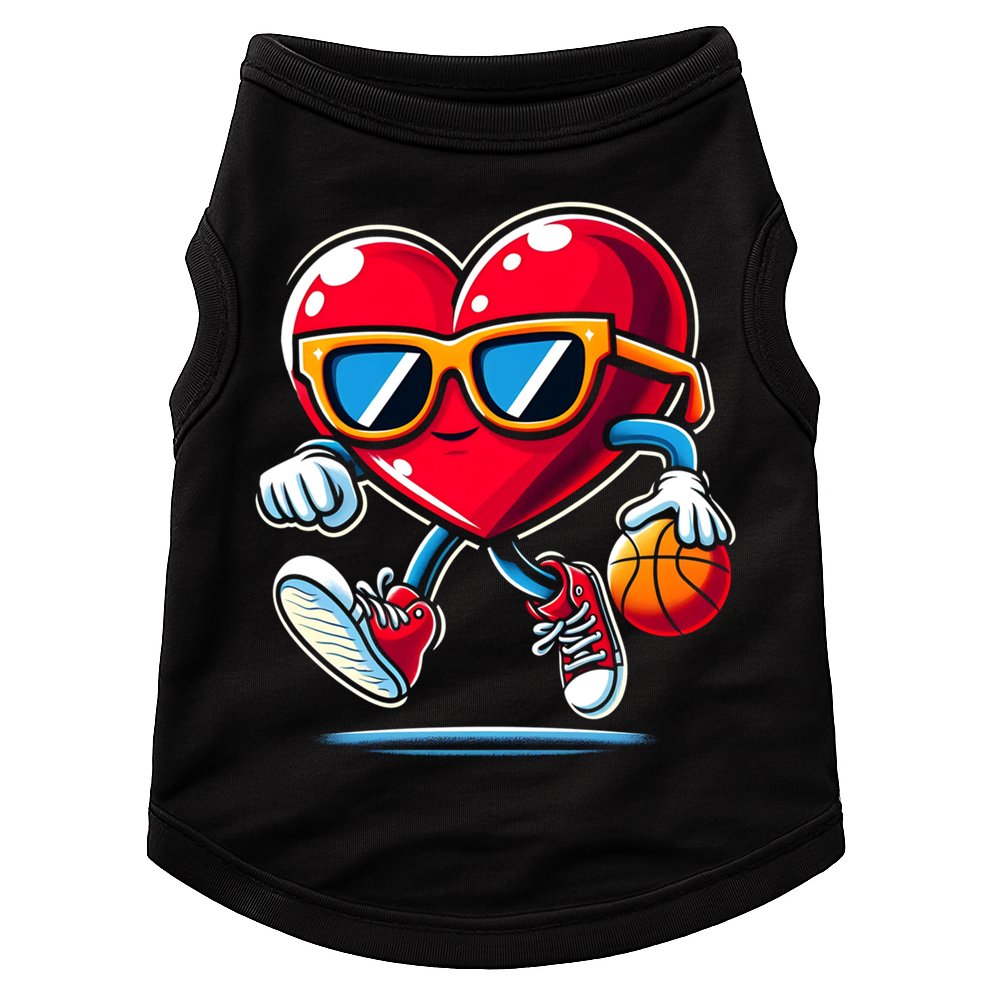 Heart Dunking Valentines Day For Basketball Lovers Gift Doggie Tank