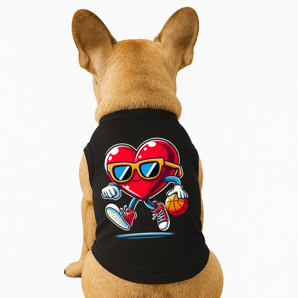 Heart Dunking Valentines Day For Basketball Lovers Gift Doggie Tank