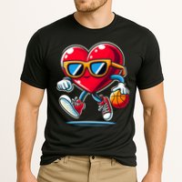 Heart Dunking Valentines Day For Basketball Lovers Gift Cooling Performance Crew T-Shirt