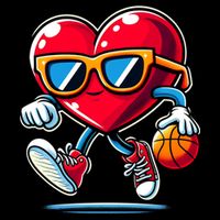 Heart Dunking Valentines Day For Basketball Lovers Gift Cooling Performance Crew T-Shirt
