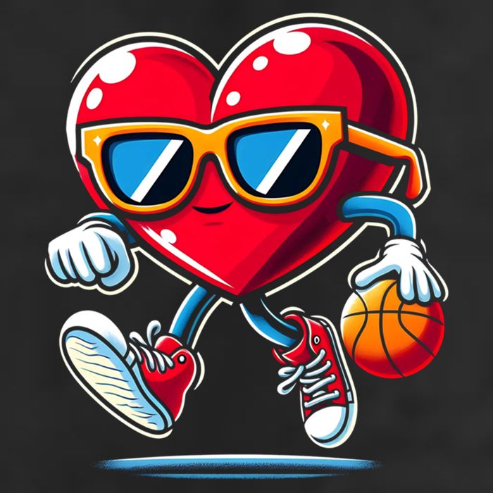 Heart Dunking Valentines Day For Basketball Lovers Gift Adult Drive Performance Visor