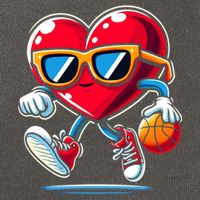 Heart Dunking Valentines Day For Basketball Lovers Gift Cotton Canvas Backpack