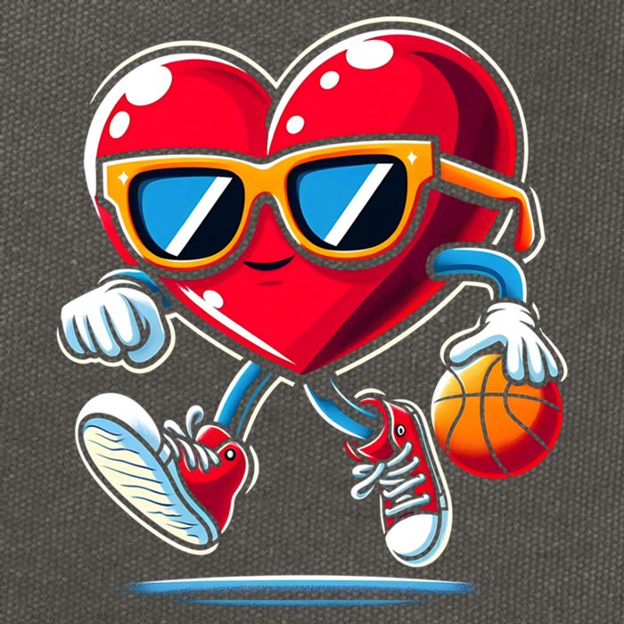 Heart Dunking Valentines Day For Basketball Lovers Gift Cotton Canvas Backpack