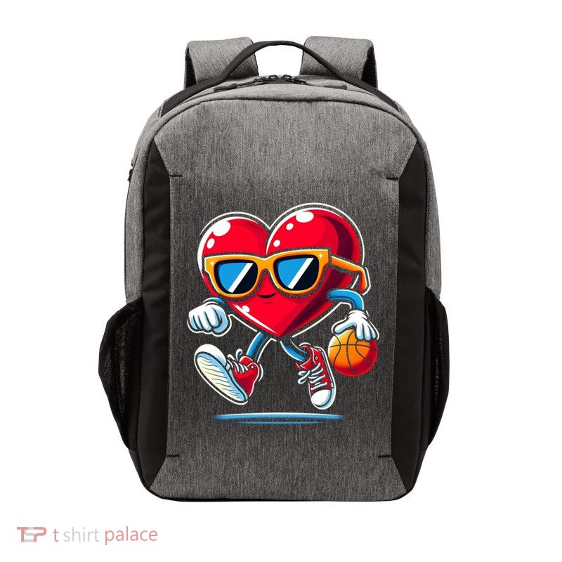 Heart Dunking Valentines Day For Basketball Lovers Gift Vector Backpack