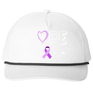 Hope Domestic Violence Ribbon Domestic Violence Awareness Cool Gift Snapback Five-Panel Rope Hat