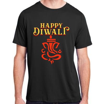 Happy Diwali With Lord Ganesha Adult ChromaSoft Performance T-Shirt