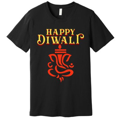 Happy Diwali With Lord Ganesha Premium T-Shirt