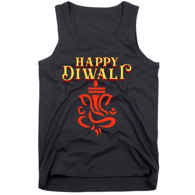 Happy Diwali With Lord Ganesha Tank Top