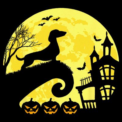 Halloween Dachshund Weenie Wiener Moonshine Sausage Dog T-Shirt