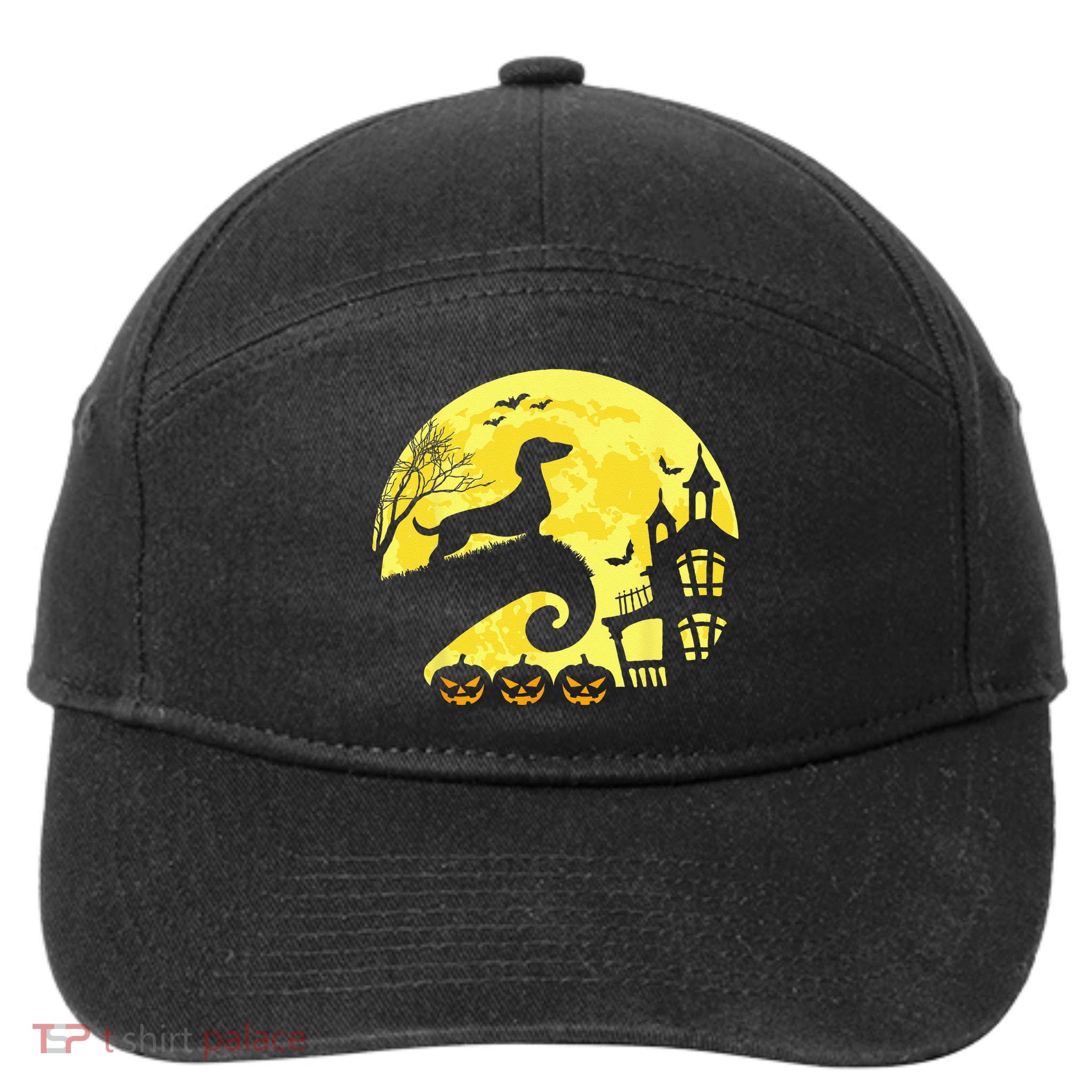 Halloween Dachshund Weenie Wiener Moonshine Sausage Dog 7-Panel Snapback Hat