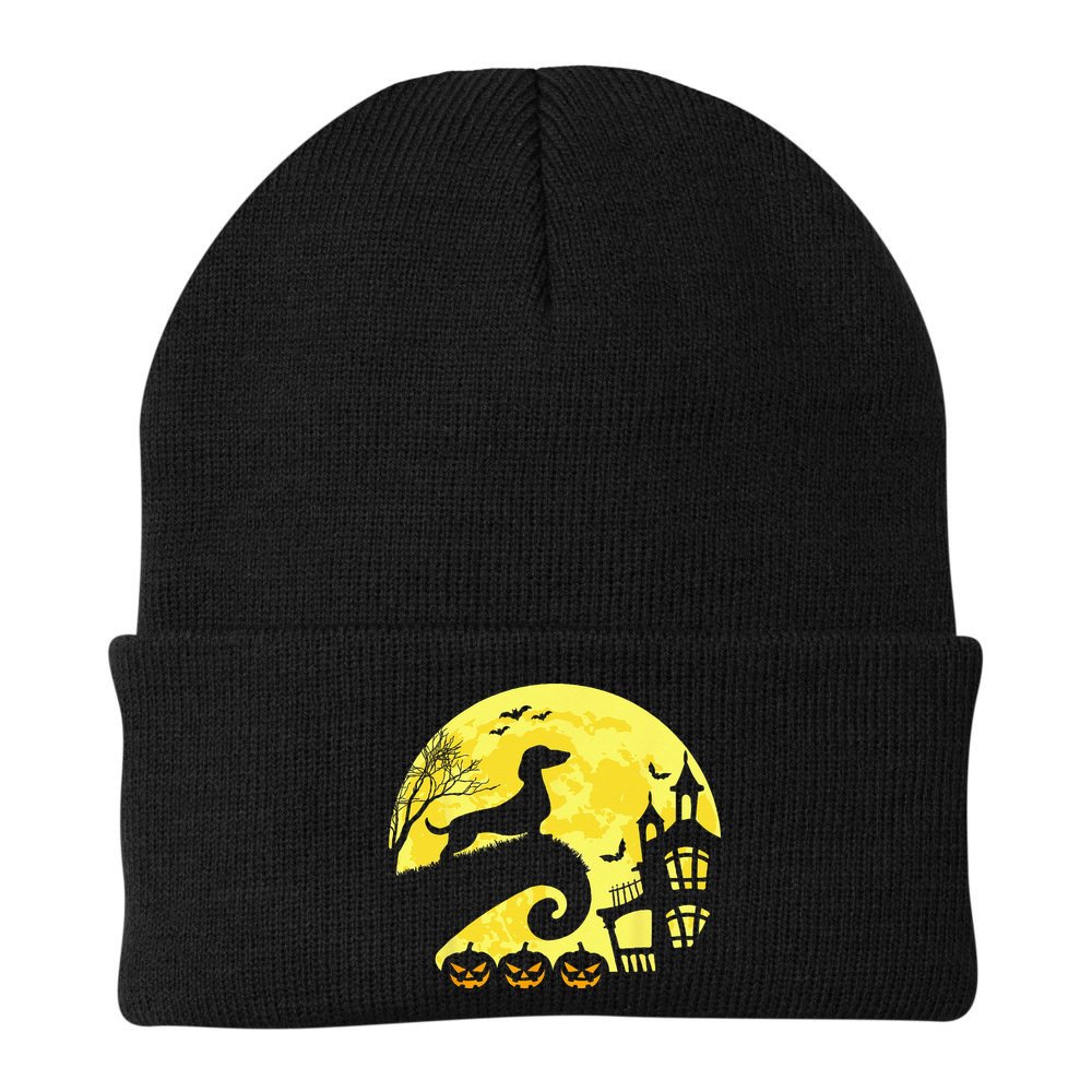 Halloween Dachshund Weenie Wiener Moonshine Sausage Dog Beanie