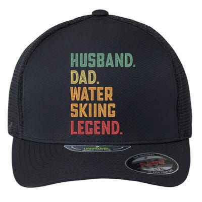 Husband Dad Water Skiing Legend Ski Meaningful Gift Flexfit Unipanel Trucker Cap