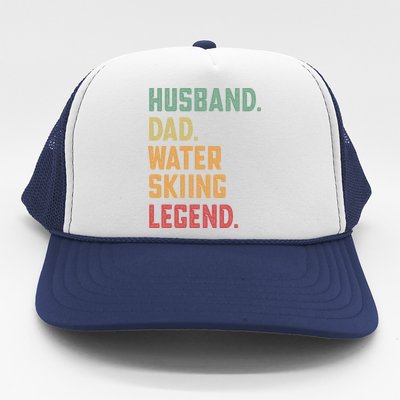 Husband Dad Water Skiing Legend Ski Meaningful Gift Trucker Hat