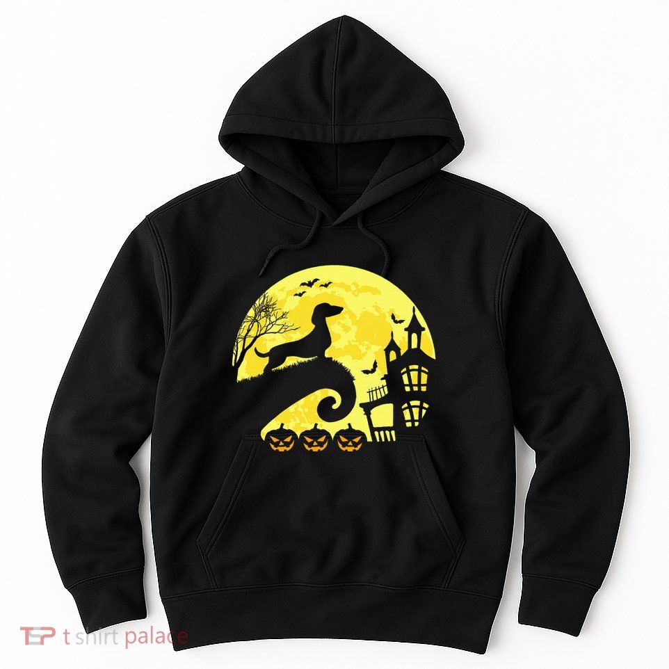 Halloween Dachshund Weenie Wiener Moonshine Sausage Dog Hoodie