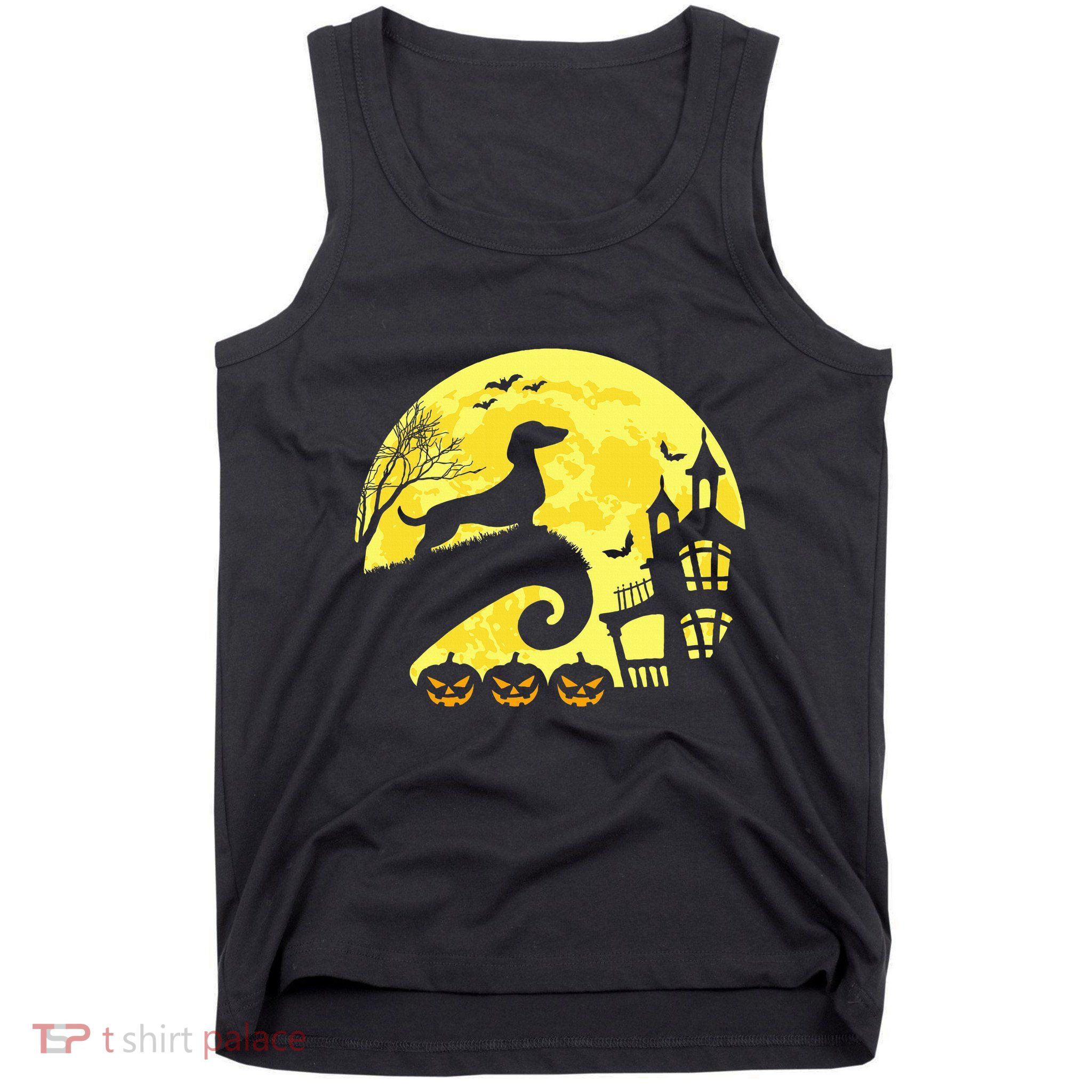 Halloween Dachshund Weenie Wiener Moonshine Sausage Dog Tank Top