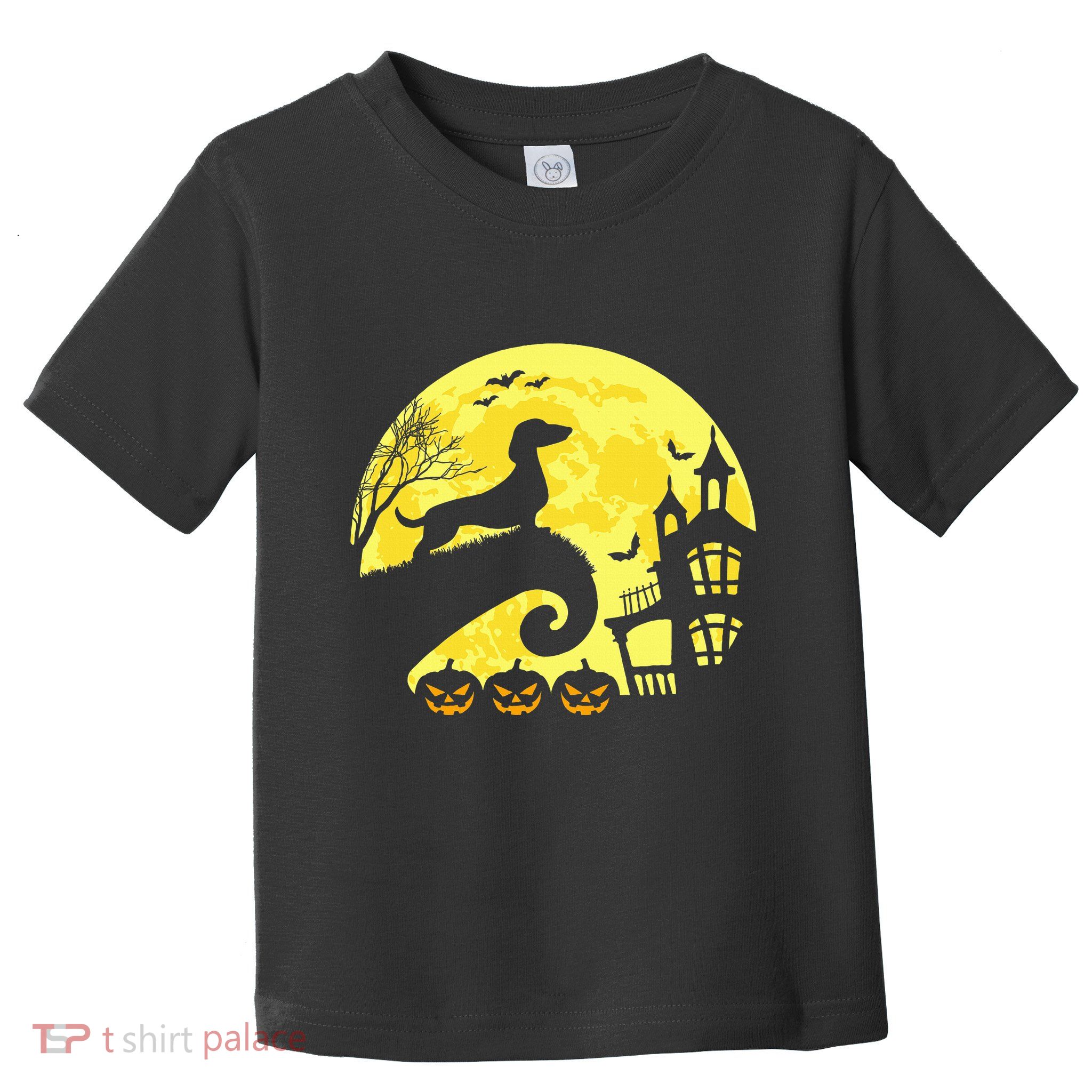 Halloween Dachshund Weenie Wiener Moonshine Sausage Dog Toddler T-Shirt