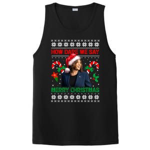 How Dare We Say Merry Christmas Kamala Harris PosiCharge Competitor Tank