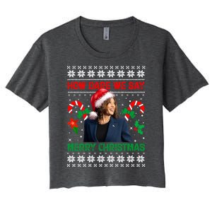 How Dare We Say Merry Christmas Kamala Harris Women's Crop Top Tee